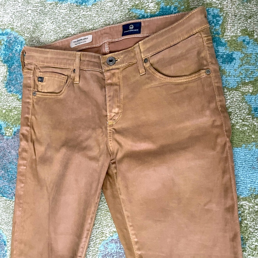 AG leather coated jeans